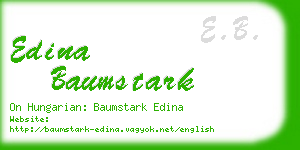 edina baumstark business card